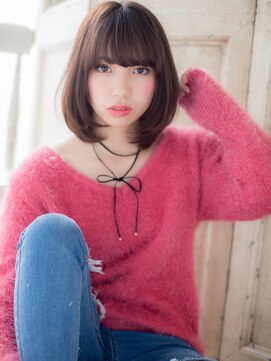 モッズ ヘア 福岡姪浜店(mod's hair) *mod's姪浜*…ぱっつん前髪前下がりワンカール大人ボブパーマf