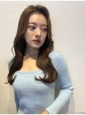 韓国前髪顔周りロング×デザインカラー[心斎橋/髪質改善]