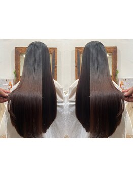 髪質改善TR+Cut\11000/酸熱TR\7700/aujuaオ-ジュア/oggiottoオッジィオット/髪質改善専門家が提案/縮毛矯正