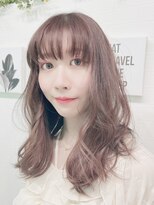 ドライブアンドビジョン 池袋(Drive&Vision)&nbsp;レッドブラウンハッシュカットフルバング似合わせカット前髪