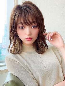 アフロート ディル(AFLOAT D'L) 大人かわいい 2wayバング  グレージュ くびれヘア 髪質改善