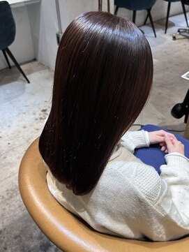 ロンド シャルム 吉祥寺(Lond charme) 黒髪グレーベージュレイヤーロング縮毛矯正髪質改善吉祥寺