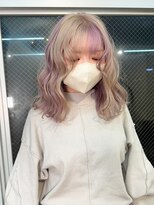 ラニヘアサロン(lani hair salon) ミルクティーパープル/ブロックカラー/デザイン【大名/天神】