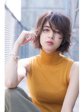 ケアリー 浦和美園(Carelly) 大人かわいい前髪セシルカットココアブラウンフリンジウェーブ