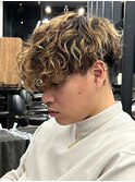 ブリーチパーマダブルカラー波巻きツイスパクリームパーマ