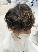 メンズパーマ×簡単スタイリング×ハイライト