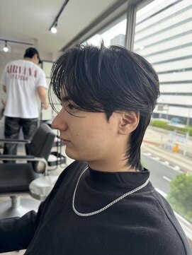 エイル 北堀江(Eir) カルマパーマ　センターパート　ダウンパーマ　ウルフ　毛流れ