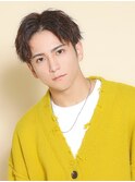 メンズショートスパイキーショートパーマツーブロック刈り上げ