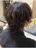 波打ちパーマ 波巻きツイストスパイラル ミディアムゆるめパーマ