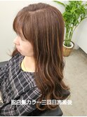 #脱白髪カラー#白髪ぼかし#脱白髪ハイライト#レイヤー#ロング