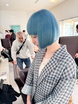 ボブルフ/ネビージュ/小顔/ワンレン/スモーキーアッシュ[渋谷駅]