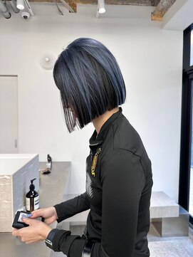 ステン(sten) デザインカラー/アンブレラカラー/切りっぱなしボブ/ミニボブ