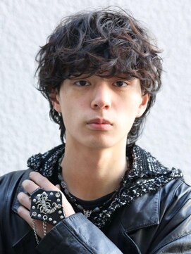 リップス 川崎(LIPPS) シャドウパーマ強めスパイラルパーマ韓国マッシュウルフ