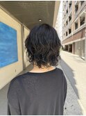 スパイラルパーマ×黒髪