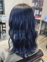 クレメント サロン ブル(Clement Salon Bull)&nbsp;【松戸BULL】ネイビーブラック×ウェーブヘア