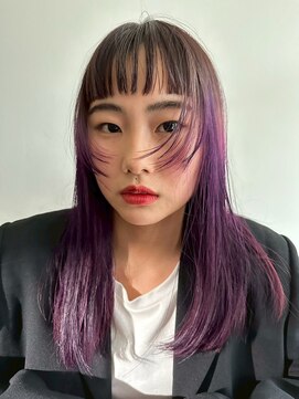 フォークロア 本店(Folk Lore) ハイトーンカラー/ ステップカット/ ロングヘア