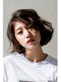 くせ毛風大人ボブ
