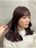 ラベンダーグレージュ/顔周りカット/ブリーチあり/恵比寿/代官山