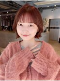 前髪カット小顔おくれ毛顔周りレイヤーショート_F1274