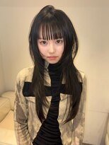 ベレーザ 渋谷(BELEZA) 17500黒髪ハッシュカットバーガンディミディアムレイヤーカット