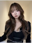 ハッシュカットロングレイヤー韓国レイヤーハッシュレイヤー