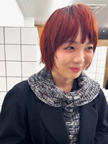 シーン(SCENE)&nbsp;ショートカット　ボブレイヤー ピンクベージュ 前髪カット 20代