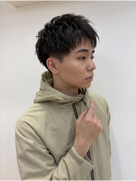 ハニー 町田(HONEY) マッシュスパイキーショート/ピンパーマ/ブラウンカラー