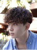渋谷スペインカールツイストパーマフェードフリンジカット強め