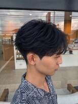 ヘアーメイクスタジオ ライフセカンド(HAIR MAKE STUDIO LIFE 2ND) ショートフェザー×ブルーブラック