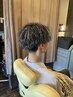 メンズカット+ホワイトメッシュ+カットパーマ!