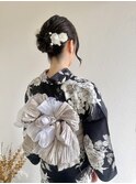 浴衣着付け×シニヨン