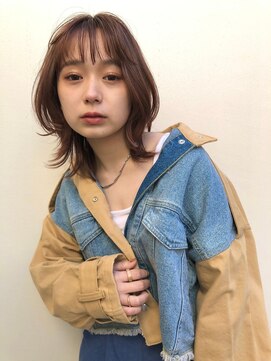 ルーク 立川(LUK) Lien☆小顔外ハネボブルフ×ダークピンクベージュ　立川