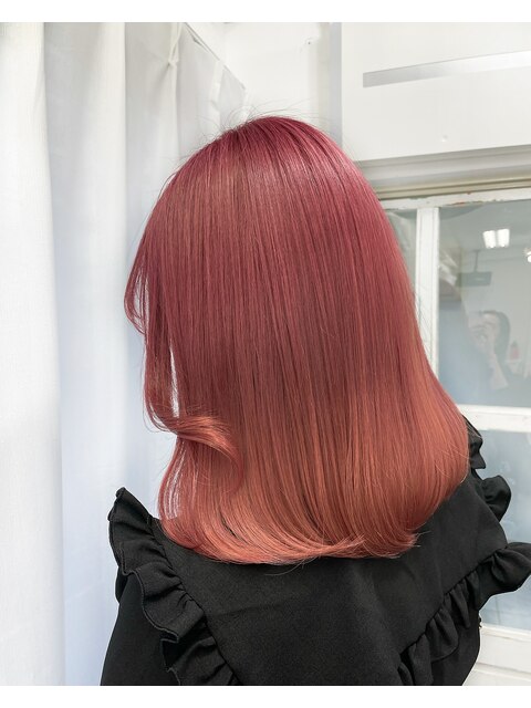 【艶ハイトーンカラー】ラズベリーピンク×髪質改善