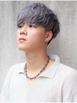 メンズフィール 東梅田店(MENS FEEL)&nbsp;アッシュブルー☆ツーブロックマッシュツイストスパイラルパーマ