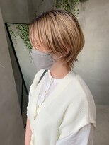 テトヘアー(teto hair) ウルフカット、ハンサムウルフ、ブロンド、グラデーション