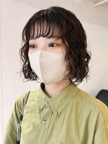 アイティー バイ アルバム 中野店(IT by ALBUM) ボブパーマ_グレージュカラーシルキーベージュ_ba411601