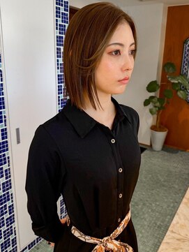 アテナ(ATENA) 流れる顔周りで大人ボブ【中嶋翔也】