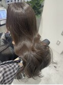 ロングレイヤー/オリーブグレージュ/アッシュグレー/赤み消し