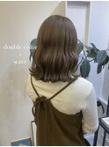 大人美人アッシュオリーブショコラアッシュ韓国風巻きモテ髪