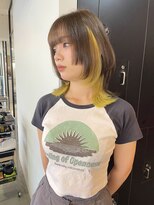 サクラ オモテサンドウ(SAKURA)&nbsp;ポイントで遊び心を！イエローインナーカラー　髪質改善　表参道