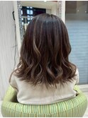 20代30代大人可愛いモカベージュナチュラルロブヘアー美肌