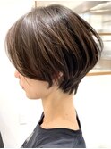 大人ショート/ショートボブ/白髪ぼかしハイライト/武蔵小杉