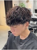 ツイストスパイラル ツーブロック 無造作 マッシュ