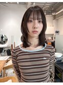 ミディアムハッシュカット