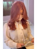 韓国ヘアーハッシュカットレイヤーカットハイライトカラー