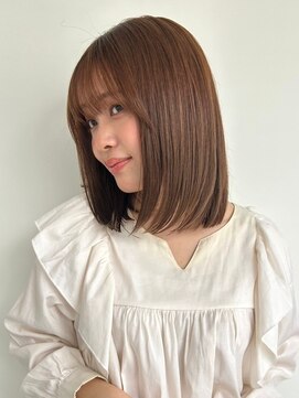 カバーヘア ブリス 大宮西口(COVER HAIR bliss) 髪質改善/ココアベージュ/内巻きボブ/小顔ヘア20代30代◎p大宮