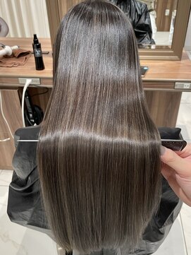 エジョン 八幡山店(Aejon) 大人レイヤーカット白髪ぼかし脱白髪染め40代50代60代