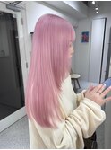 ハッシュカットラベンダーグレージュミントカラー原宿 10代20代