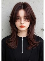 エイチ ウルフカット 大阪梅田(811)&nbsp;50代ハンサムショートショートバレイヤージュクラゲヘアパーマ