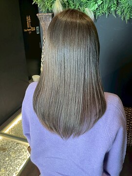 ヘアリゾート粋 ティガ 池袋店(tiga) 艶髪ロング/ダークアッシュ/ストレート/髪質改善